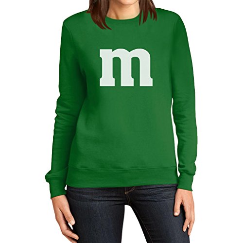 Witzig Süßes Outfit m Damen Karneval JGA Partner Kostüm Frauen Sweatshirt Medium Grün von Shirtgeil