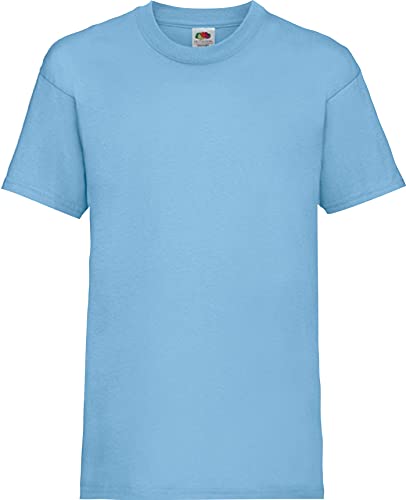 Shirtinstyle Kinder-Shirt Basic Uni Fruit of The Loom, Farbe Hellblau, Größe 116 von Shirtinstyle