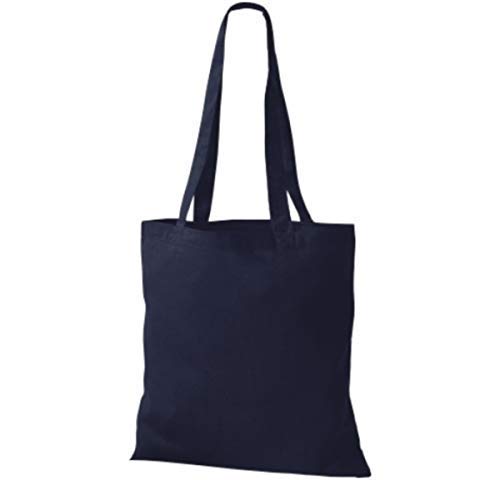 Shirtinstyle Premium Stoffbeutel Baumwolltasche Beutel Shopper Umhängetasche, Farbe frenchnavy von Shirtinstyle
