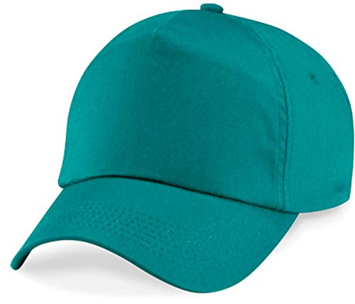 Shirtinstyle Basecap Cap 5 Panel Cap Verschluss Klettverschluss Größe Unisex, Farbe Emerald von Shirtinstyle