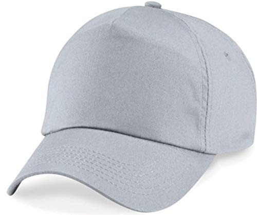 Shirtinstyle Basecap Cap 5 Panel Cap Verschluss Klettverschluss Größe Unisex, Farbe hellgrau von Shirtinstyle