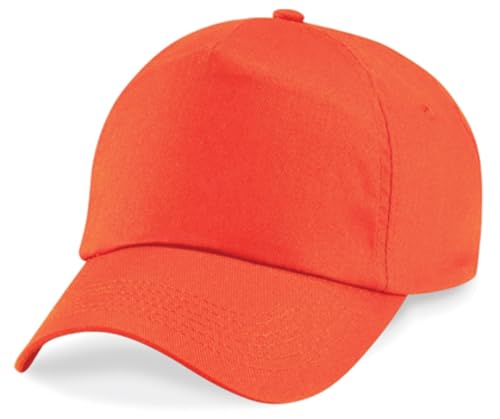 Shirtinstyle Basecap Cap 5 Panel Cap Verschluss Klettverschluss Größe Unisex, Farbe orange von Shirtinstyle