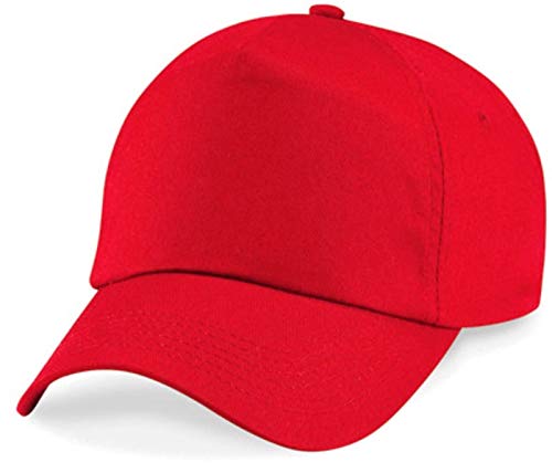 Shirtinstyle Basecap Cap 5 Panel Cap Verschluss Klettverschluss Größe Unisex, Farbe rot von Shirtinstyle