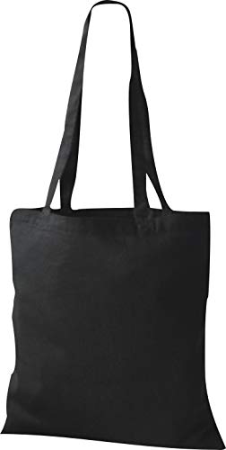 ShirtInStyle Premium Stoffbeutel Baumwolltasche Beutel Shopper Umhängetasche, Farbe black von ShirtInStyle