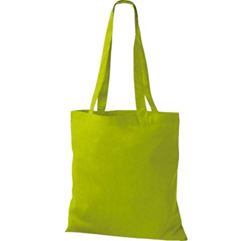 Shirtinstyle Premium Stoffbeutel Baumwolltasche Beutel Shopper Umhängetasche, Farbe limegreen von Shirtinstyle