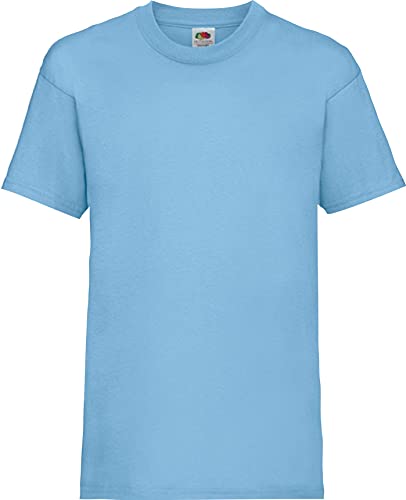 Shirtinstyle Kinder-Shirt Basic Uni Fruit of The Loom, Farbe Hellblau, Größe 152 von Shirtinstyle