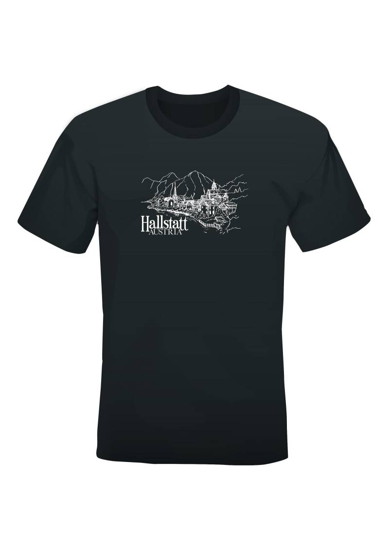 T-Shirt Hallstatt Skizze von Shirtkammergut