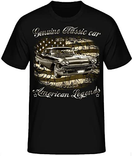 American Classic Cars Eldorado Deville Hot Rod RocknRoll Rockabilly T-Shirt (3XL, 58 Deville Classic) von Shirtmatic