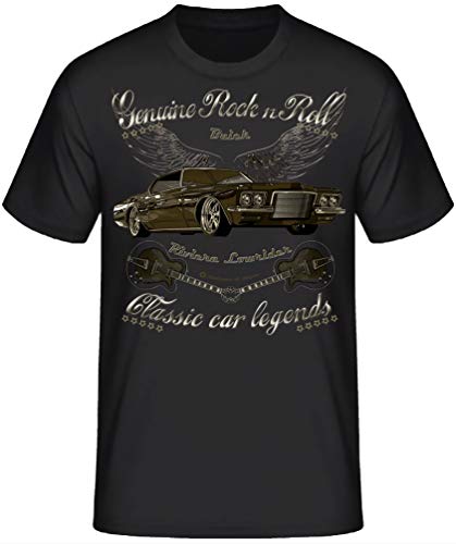 American Classic car Oldtimer Vintage Hot Rod RocknRoll Rockabilly T-Shirts (XXL, 70s Riviera schwarz) von Shirtmatic