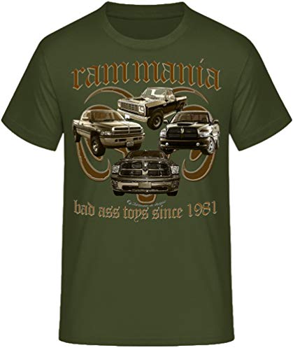 American Pickup Truck RAMs V8 Muscle car Shirt kompatibel mit Dodge (L, Mania Khaki) von Shirtmatic