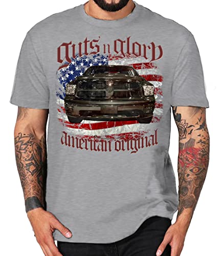 American Pickup Truck V8 Muscle car Shirt kompatibel mit Dodge (3XL, 2009 grau) von Shirtmatic