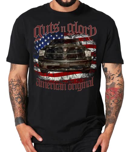 American Pickup Truck V8 Muscle car Shirt kompatibel mit Dodge (XL, 2009 schwarz) von Shirtmatic