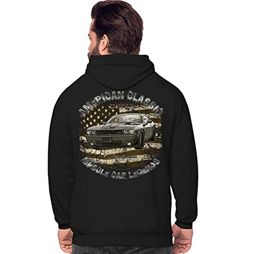 Classic Modern Muscle car Shirt Challenger V8 US car kompatibel Dodge (4XL, Challenger Hoodie schwarz) von Shirtmatic