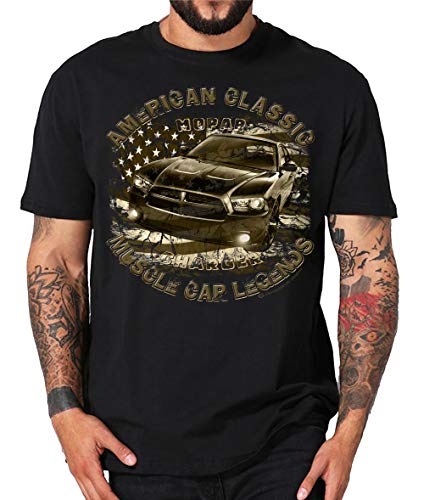 Classic Modern Muscle car Shirt Challenger V8 US car kompatibel Dodge (5XL, Charger modern schwarz) von Shirtmatic