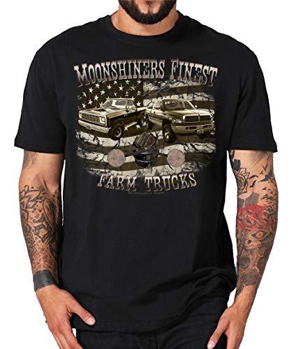 Moonshiners Finest American Redneck Pickup Farm Truck Shirts (3XL, schwarz RAMs) von Shirtmatic