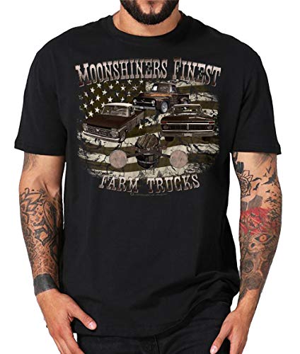 Moonshiners Finest American Redneck Pickup Farm Truck Shirts (XL, schwarz Fords) von Shirtmatic