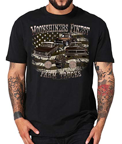 Moonshiners Finest American Redneck Pickup Farm Truck Shirts (XXL, schwarz Fords) von Shirtmatic