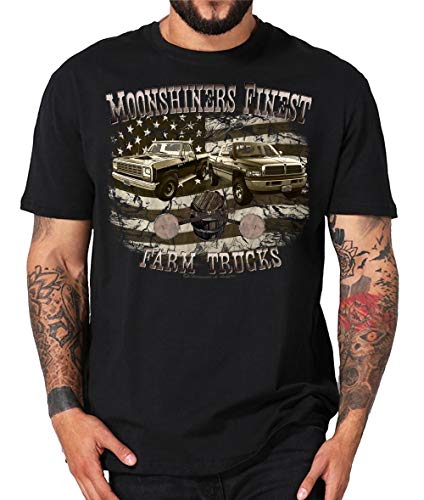 Moonshiners Finest American Redneck Pickup Farm Truck Shirts (XXL, schwarz RAMs) von Shirtmatic