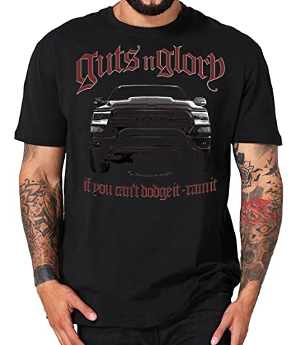 American Pickup Truck V8 Muscle car Shirt kompatibel mit Dodge (L, Guts schwarz) von Shirtmatic