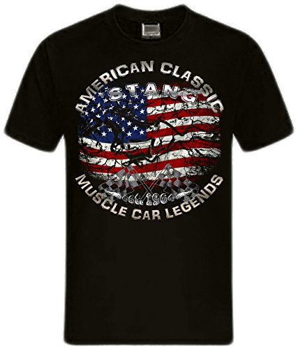 Stang GT T-Shirt 2005-09 Mustang USA Flag American Muscle car (L, USA Pony) von Shirtmatic
