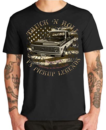 Truck n Roll Shirts USA Pickup F100 Chevy Apache Blazer C10 Mercury Hot Rod (5XL, Chevy C10) von Shirtmatic