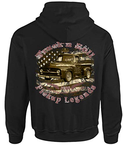 Truck n Roll Shirts USA Pickup F100 Chevy Apache Blazer C10 Mercury Hot Rod (XL, F100 V8 Hoodie) von Shirtmatic