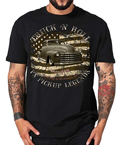 Truck n Roll Shirts USA Pickup F100 Chevy Apache Blazer C10 Ram Mercury Hot Rod (XL, 3100 50s) von Shirtmatic