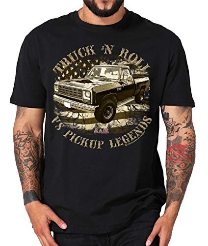 Truck n Roll Shirts USA Pickup F100 Chevy Apache Blazer C10 Mercury Hot Rod (XL, schwarz Gen 1) von Shirtmatic