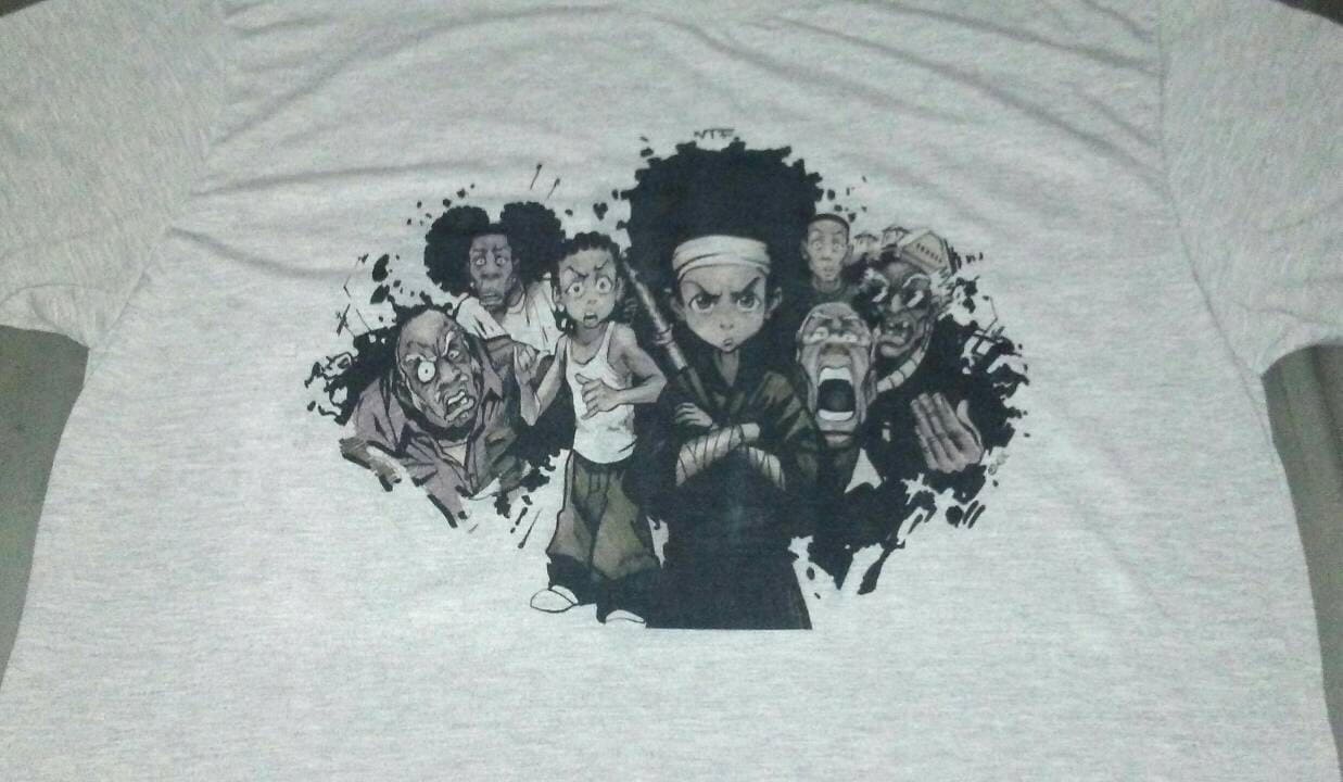 Boondocks Crew T-Shirt Aus Grauer Baumwolle von Shirtnsockscity