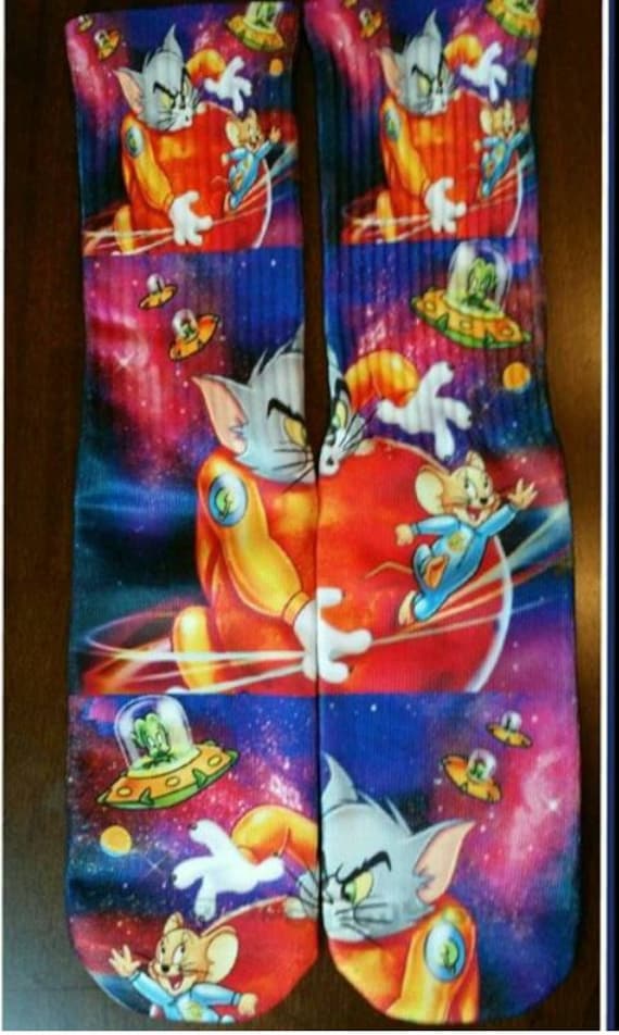 Jerry Und Tom Space Cadets Custom Dryfit Socken von Shirtnsockscity