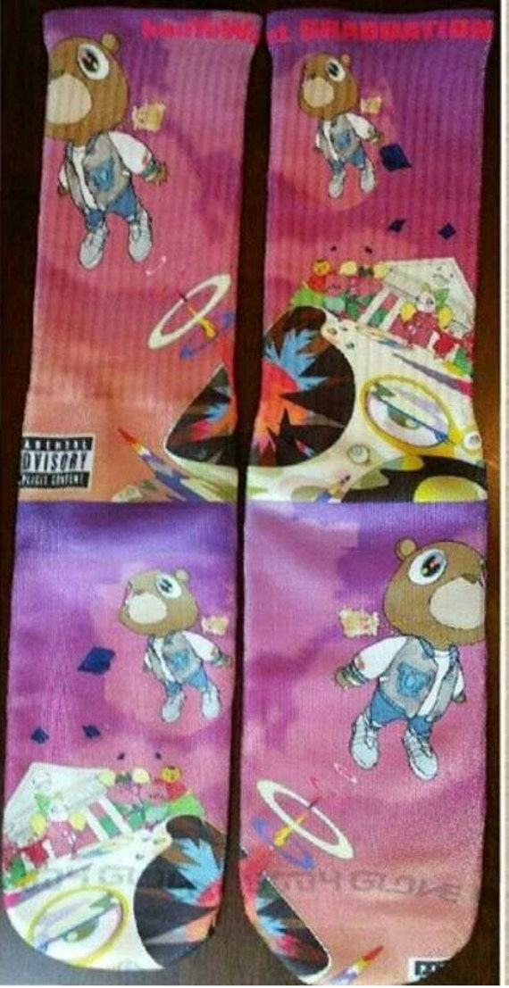 Teddybär Yeezy Benutzerdefinierte Trockensocken von Shirtnsockscity