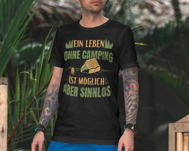 Camping T-Shirt Camper Geschenk Campingplatz Outdoor von Shirtoase