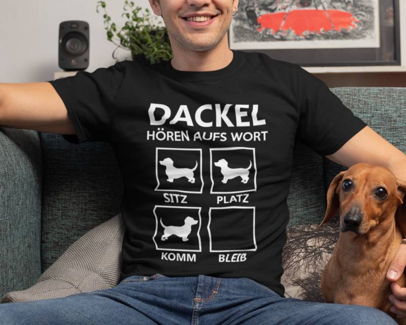 Dackel Shirt Geschenk Hundebesitzer Dackelliebhaber von Shirtoase