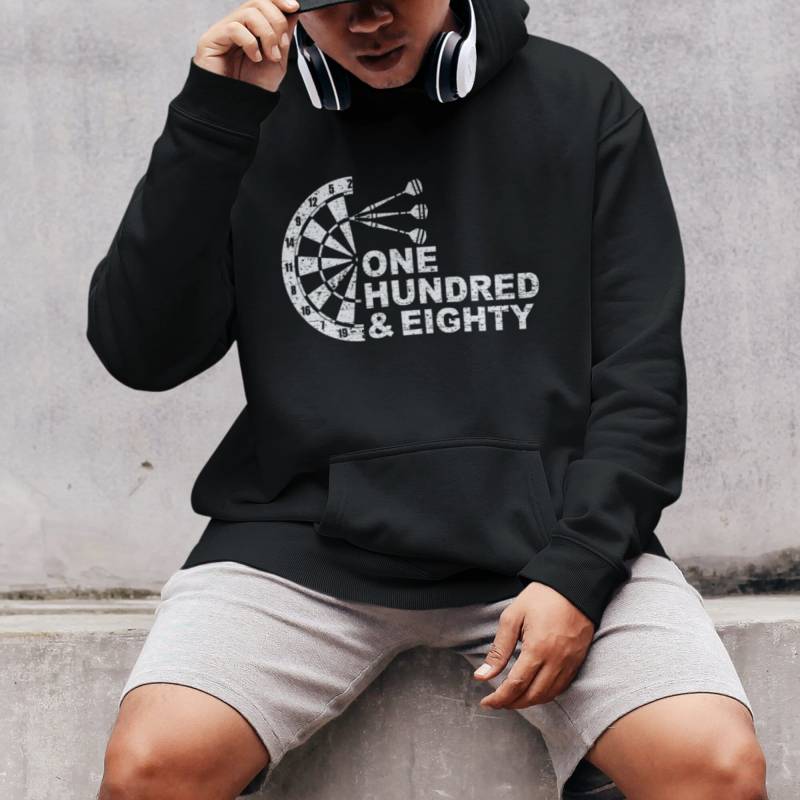 Dart Hoodie Geschenk Männer Darts Pullover Dartspieler Dartscheibe von Shirtoase