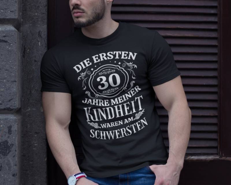 Geburtstagsshirt 30 Jahre Geburtstag T-Shirt Mann Geschenk Runder Lustiges Geburtstagsgeschenk Männer von Shirtoase