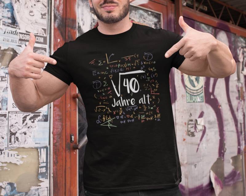 Geburtstagsshirt 40 Jahre Geburtstag T-Shirt Mann Geschenk Runder Lustiges Geburtstagsgeschenk Männer von Shirtoase