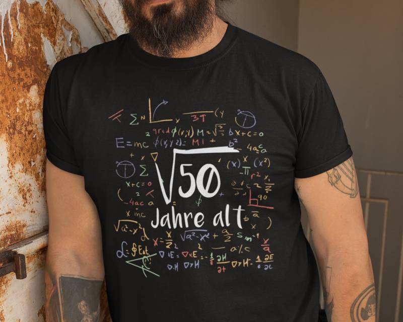 Geburtstagsshirt 50 Jahre Geburtstag T-Shirt Mann Geschenk Runder Lustiges Geburtstagsgeschenk Männer von Shirtoase