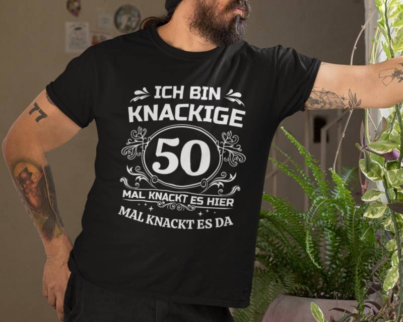 Geburtstagsshirt 50 Jahre Geburtstag T-Shirt Mann Geschenk Runder Lustiges Geburtstagsgeschenk Männer von Shirtoase