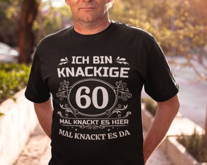Geburtstagsshirt 60 Jahre Geburtstag T-Shirt Mann Geschenk Runder Lustiges Geburtstagsgeschenk Männer von Shirtoase