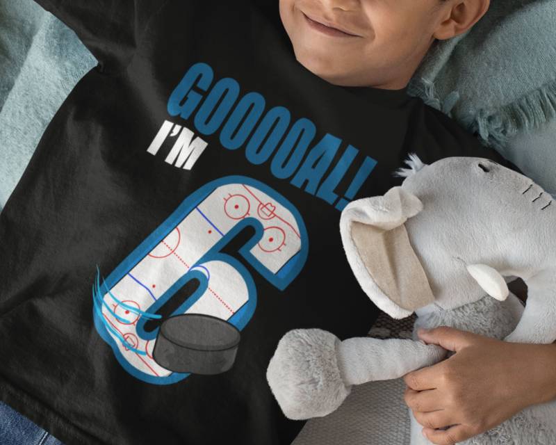 Geburtstagsshirt Eishockey Geburtstag Shirt Kinder 6 Jahre Geburtstagsfeier von Shirtoase