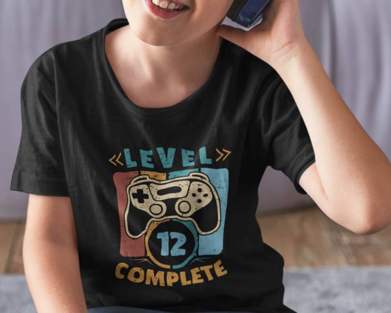 Geburtstagsshirt Gamer T-Shirt Jungen 12 Geburtstag Jahre Geschenk Zocker Videospiel Gaming von Shirtoase