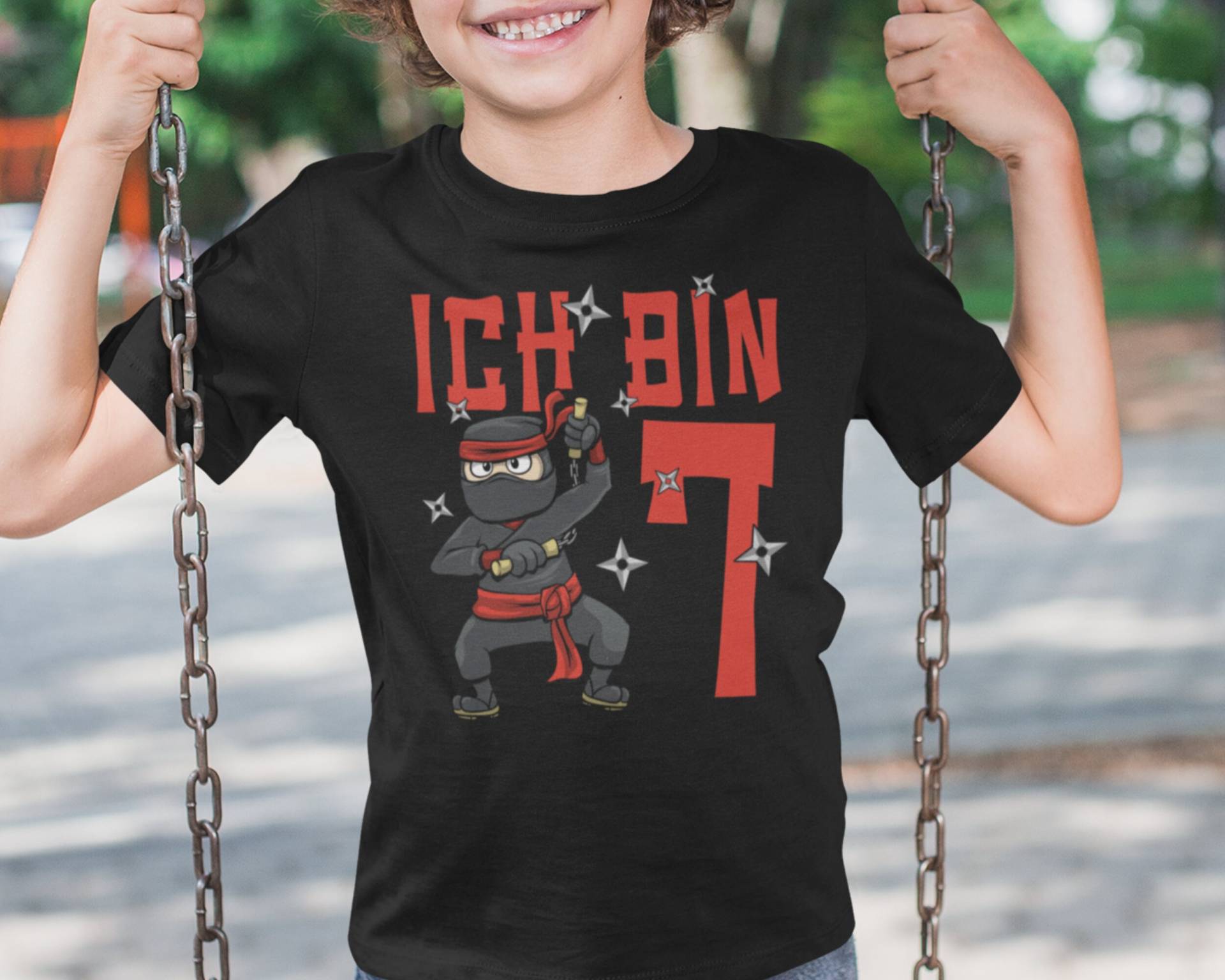 Geburtstagsshirt Ninja Shirt 7 Jahre Geschenk Junge Geburtstag von Shirtoase