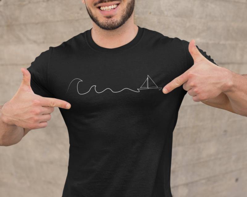 Segeln T-Shirt Kapitän Segler Geschenk Herren Segelboot von Shirtoase
