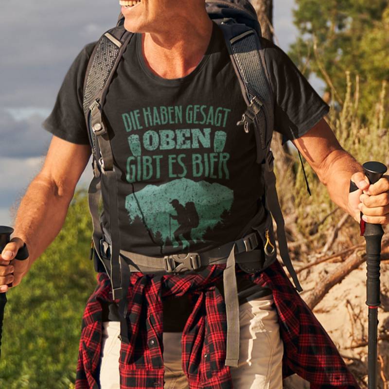 Wanderer T-Shirt Wandern Geschenk Bergsteiger Berge Bergsteigen Outdoor von Shirtoase