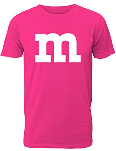 Lustiges Fasching & Karneval Männer Gruppen T-Shirt mit M Aufdruck in bunten Farben m & m und m für Herren in pink von Shirtoo