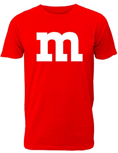 Lustiges Fasching & Karneval Männer Gruppen T-Shirt mit M Aufdruck in bunten Farben m & m und m für Herren in rot von Shirtoo