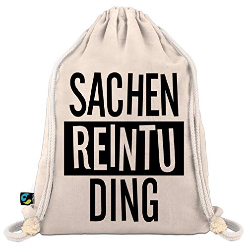 Festival Turnbeutel mit Spruch Sachen Reintu Ding - Sportbeutel/Gym Bag von Shirtoo