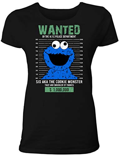 Fun T-Shirt Frauen - mit Spruch Cookie Monster Wanted von Shirtoo