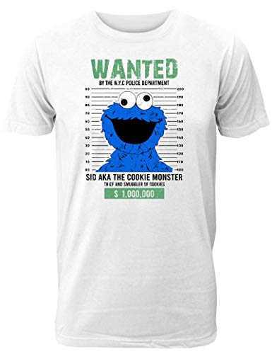 Fun T-Shirt Männer - mit Spruch Cookie Monster Wanted von Shirtoo