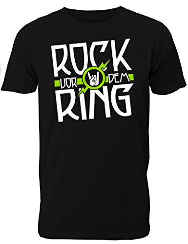 Herren T-Shirt Rock vor dem Ring für den Junggesellenabschied (Männer/Bräutigam) in schwarz, Größe M von Shirtoo